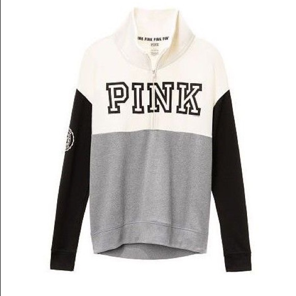 ❌TRADED❌🖤VS PINK Half Zip🖤 - Picture 2 of 3